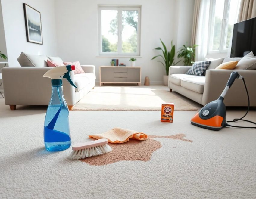 Hoe krijg je hardnekkige vlekken en geuren uit een tapijt?
